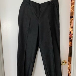 Dress black denim pants, light weight. Zipper front. Elastic sides